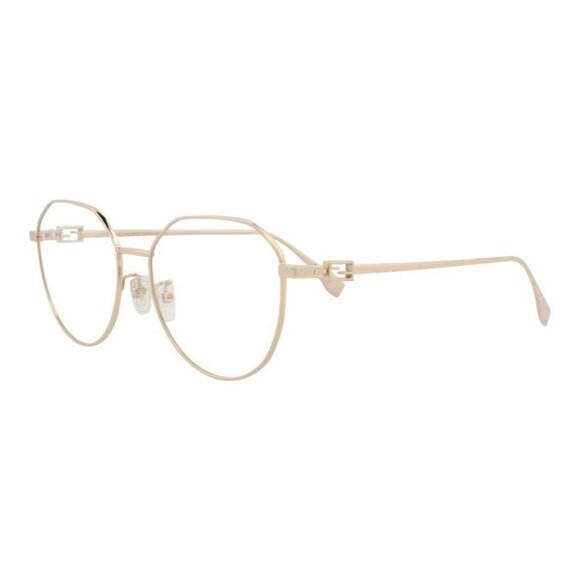 New Authentic Fendi Womens Round/Oval Gold Gold Transparent Fashion Designer Sun - Picture 1 of 4